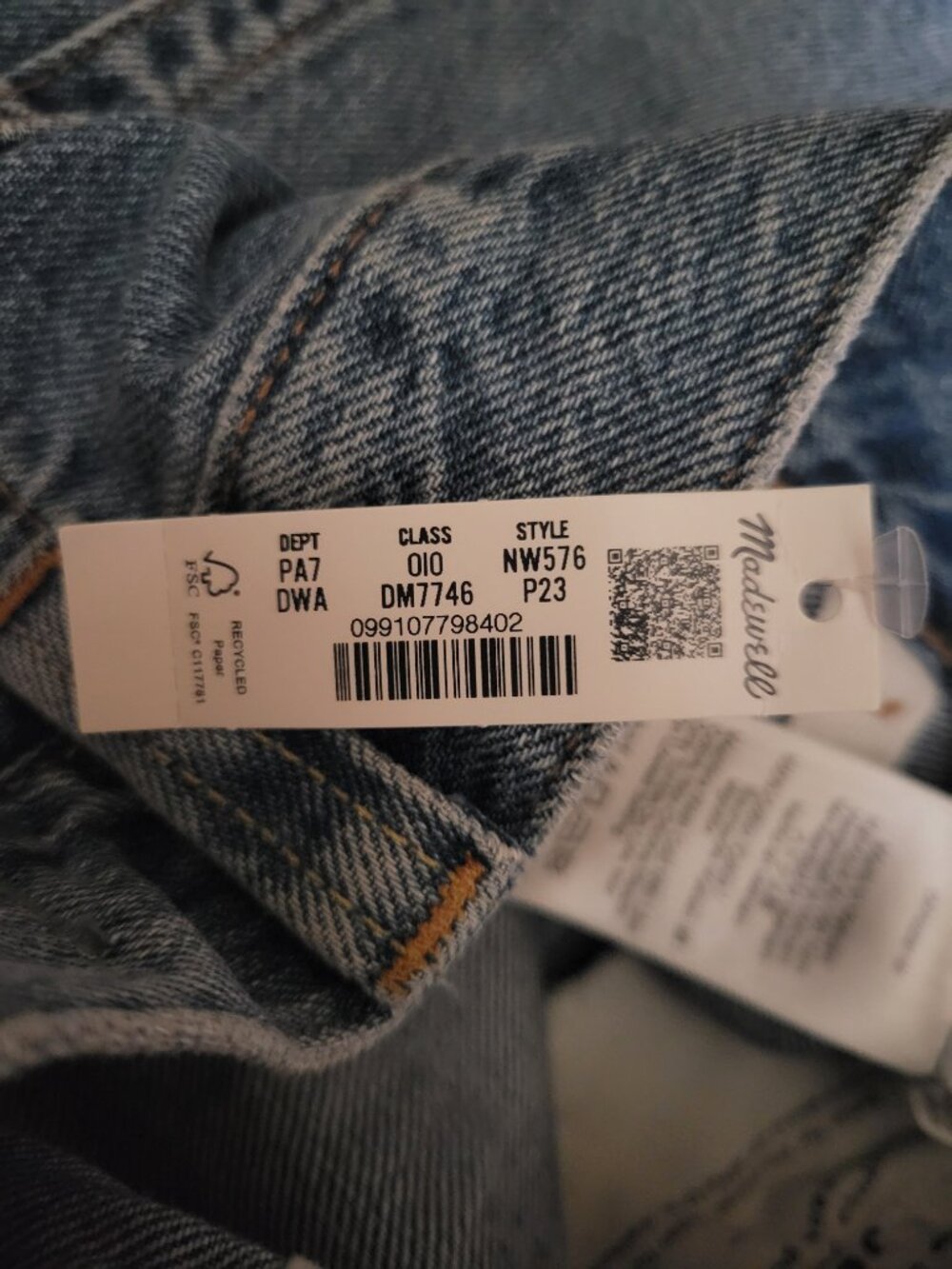 Madewell Petite Balloon Jeans in Dobbins Wash | Med Blue | 26" Inseam | 23P NWT - Picture 15 of 15